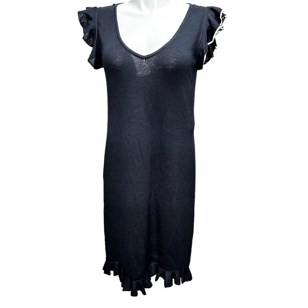 Vintage St. John Collection Ruffle Knit Dress Size 12